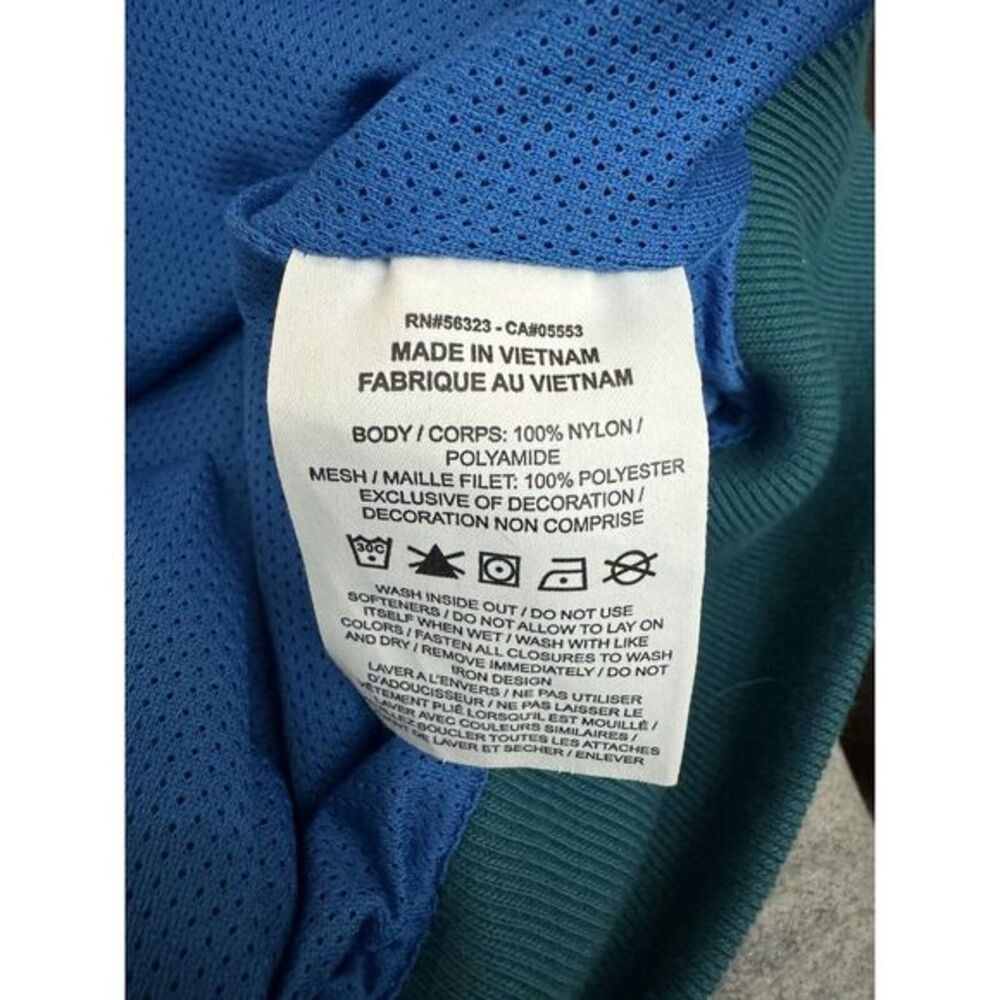 Nike Windrunner Jacket Mens Large Multicolor Colorblock Hooded Blue GreenAR2191 - Picture 5 of 7